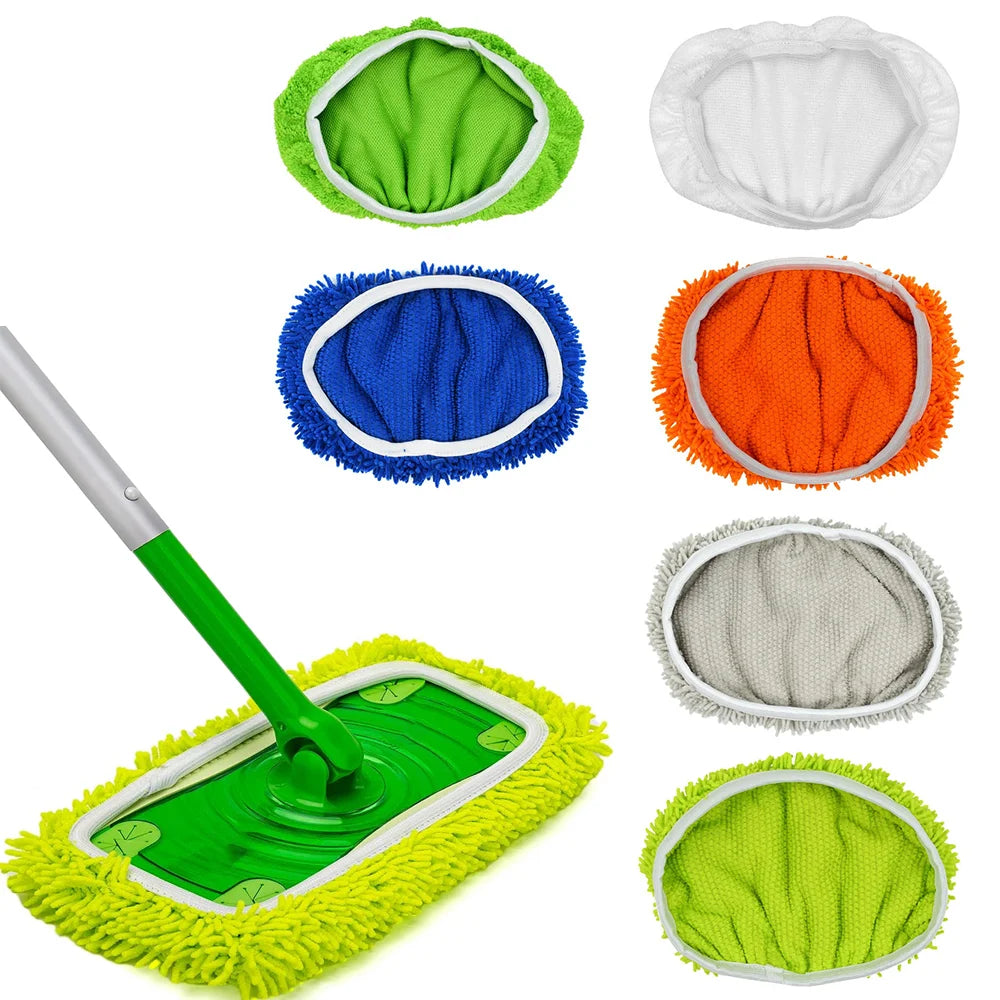 2PCS Reusable Microfiber Mop Pads for Swiffer Sweeper