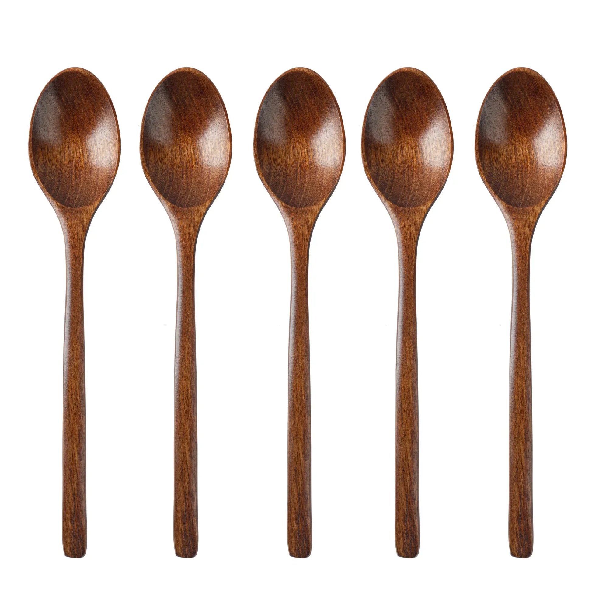 5 Piece Eco Friendly Wooden Spoon and Fork Set